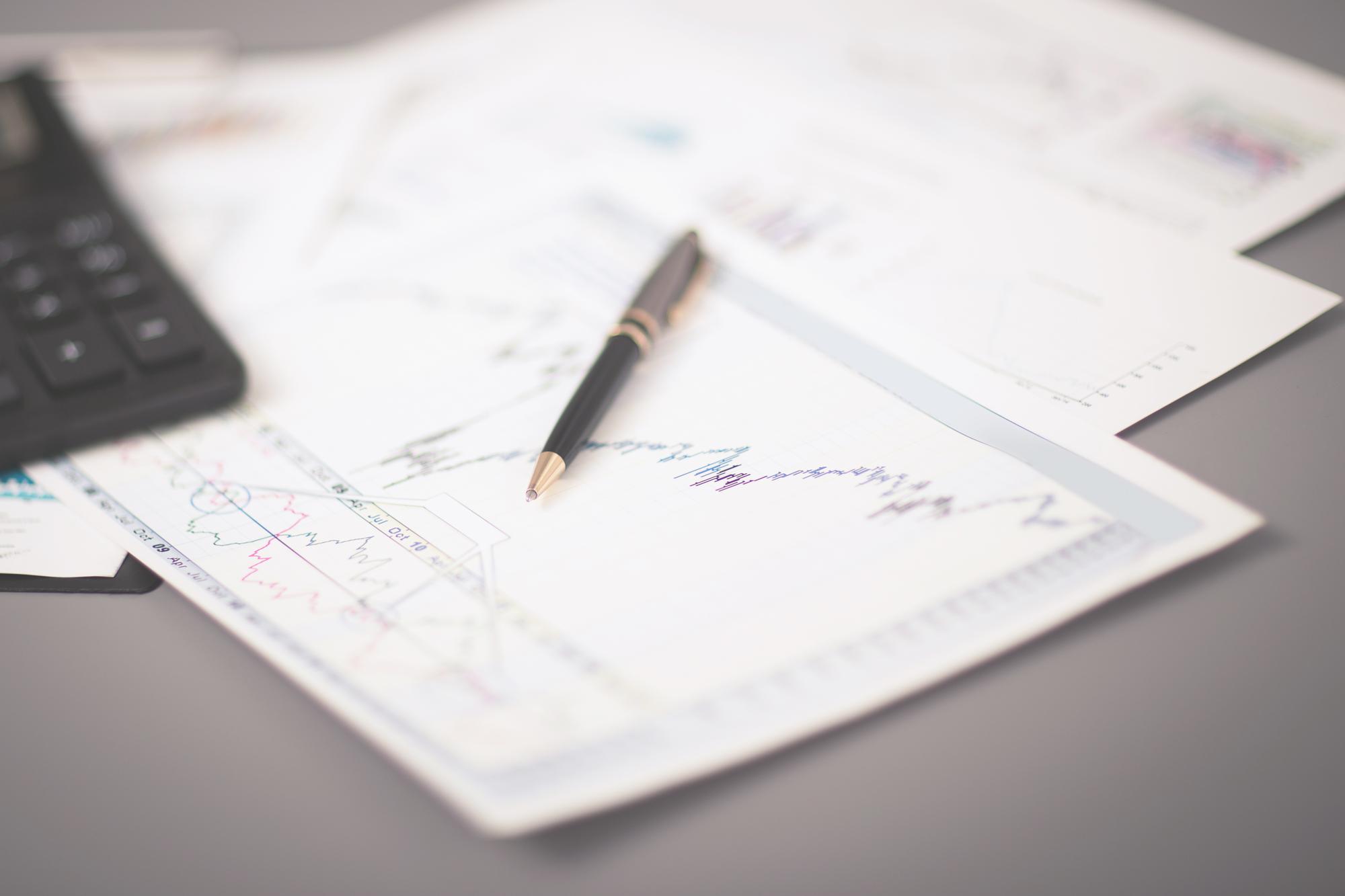 Close-up of quarterly dividend report