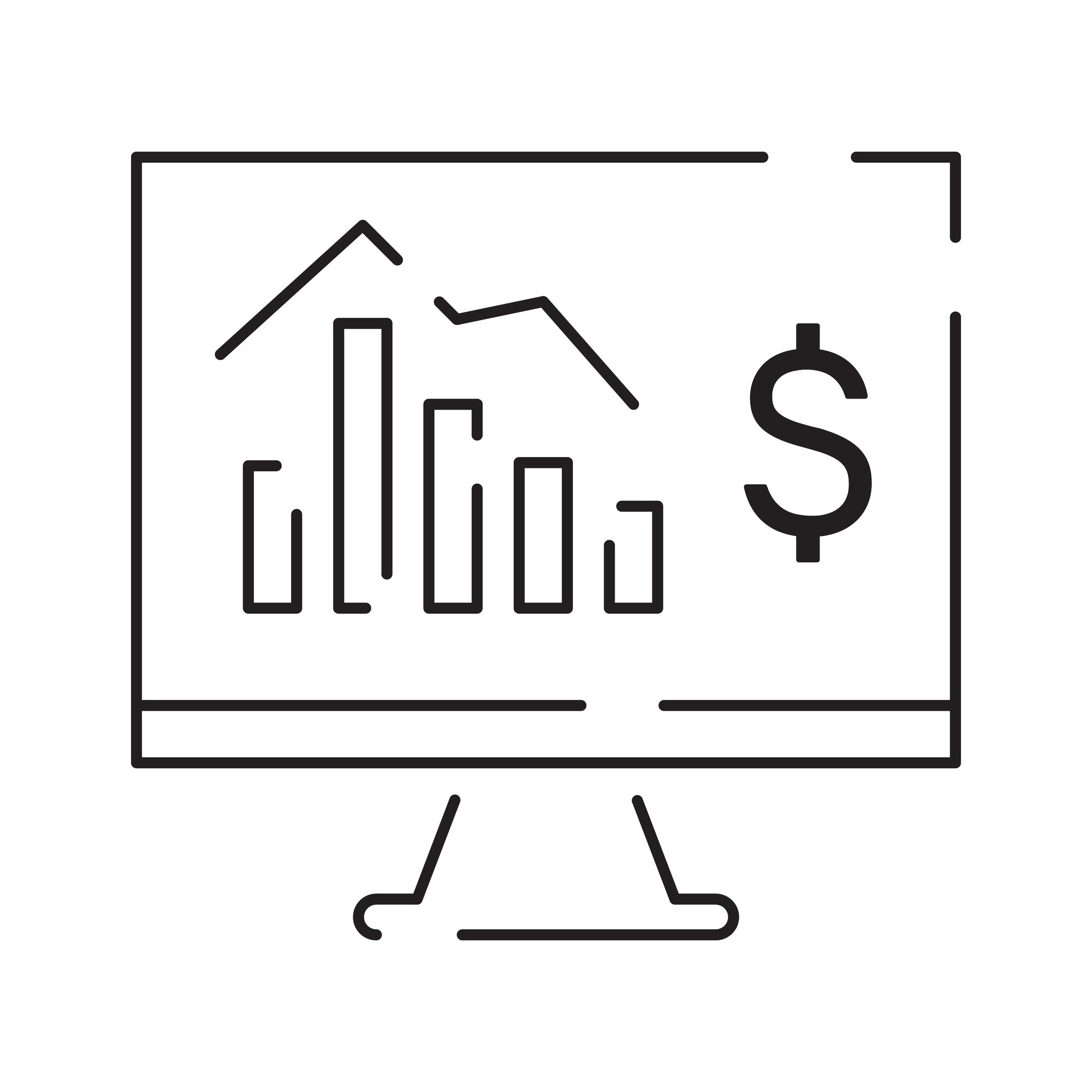 Pricing concept illustration with charts